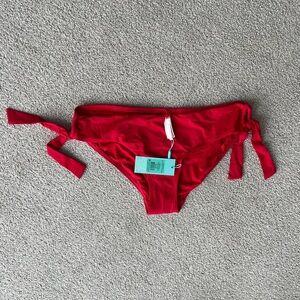 NWT Sea Level Swim Tie Side Regular Red Bikini Bottom Size: 10